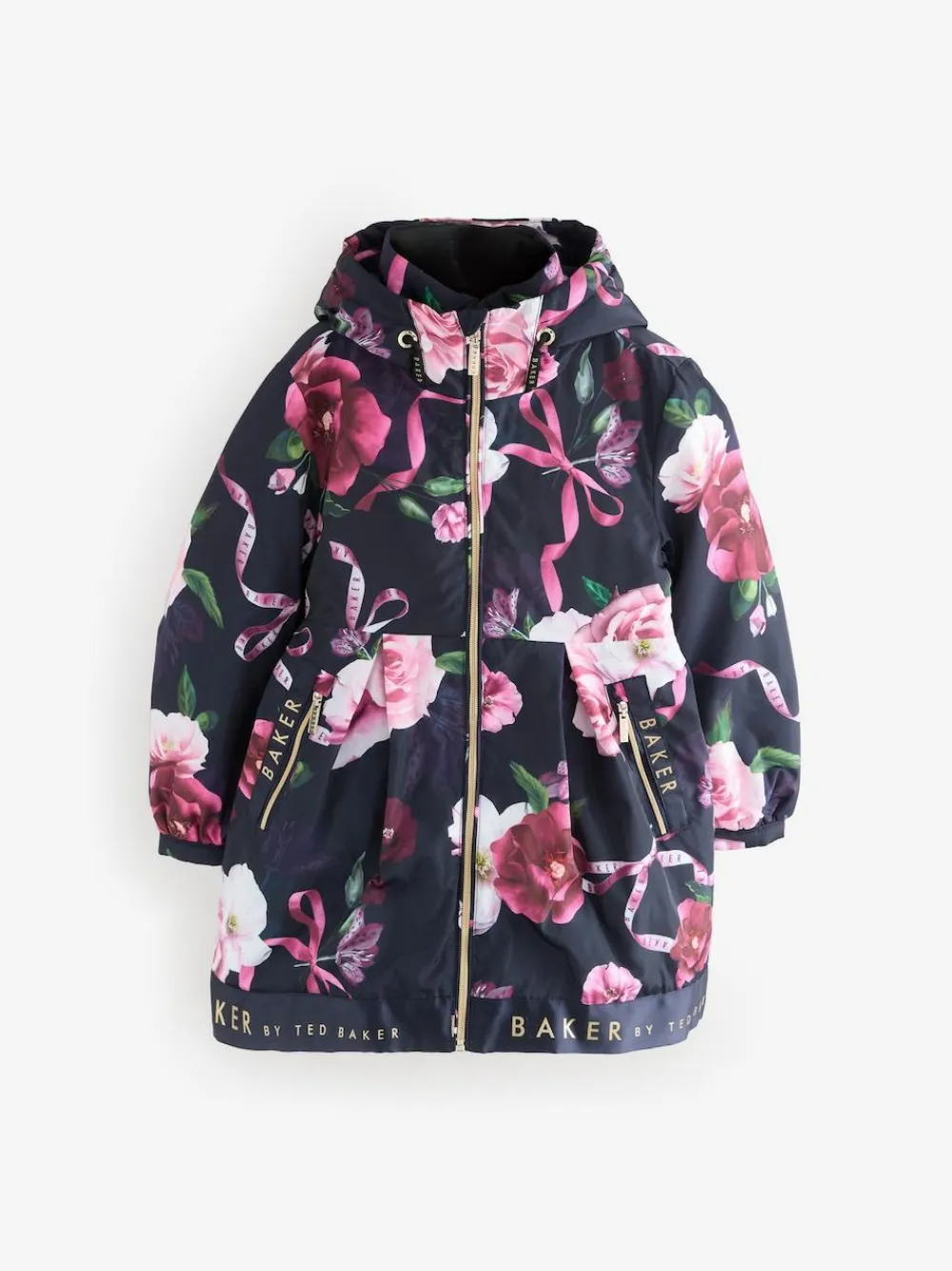 Baker by Ted Baker Shower Resistant Branded Hem Raincoat^ Jackets & Coats|Snowsuits & Coats