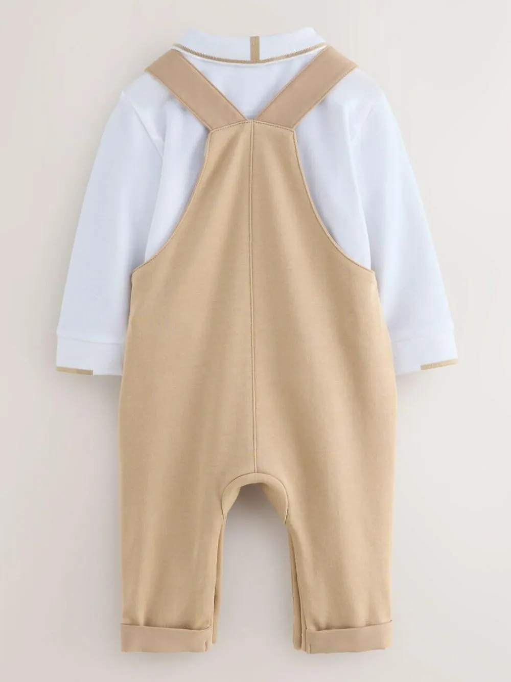 Baker by Ted Baker Stone Dungaree and Polo Shirt Set^BOY Dungarees