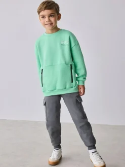 Baker by Ted Baker Sweatshirt and Cargo Joggers Set^BOY Sweatshirts & Hoodies|Sweat Pants
