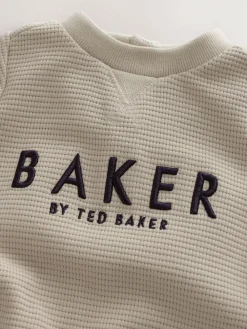 Baker by Ted Baker Textured Long Sleeve Romper^ Rompers & Overalls