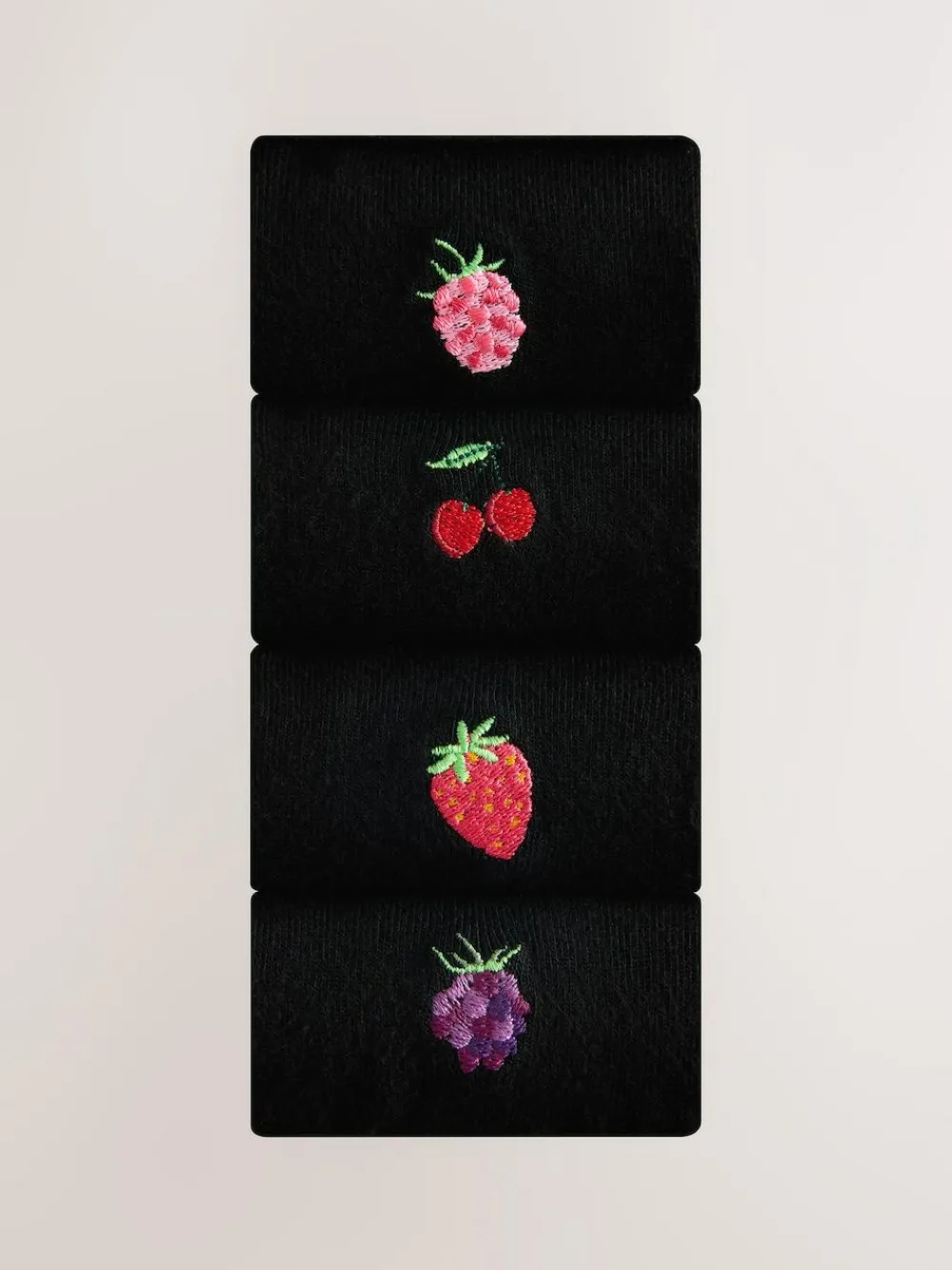 Next Berries Embroidered Motif Ankle Socks 4 Pack^Women Socks & Tights