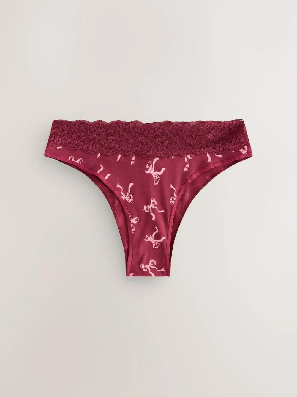 Next Extra High Leg Cotton Lace Knickers 4 Pack^Women All Lingerie|Panties