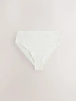 Next Berry Pink High Waist High Leg Cotton Rich Knickers 5 Pack^Women Panties