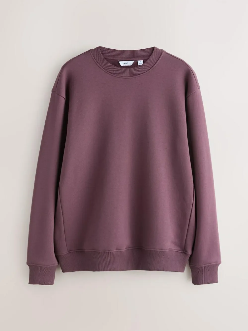 Next Berry Red Regular Fit Heavyweight Cotton Rich Crew Neck Sweatshirt^ Nightwear|Sweatshirts & Hoodies