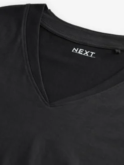 Next 100% Cotton Cap Sleeve V-Neck Mini Dress^Women Dresses