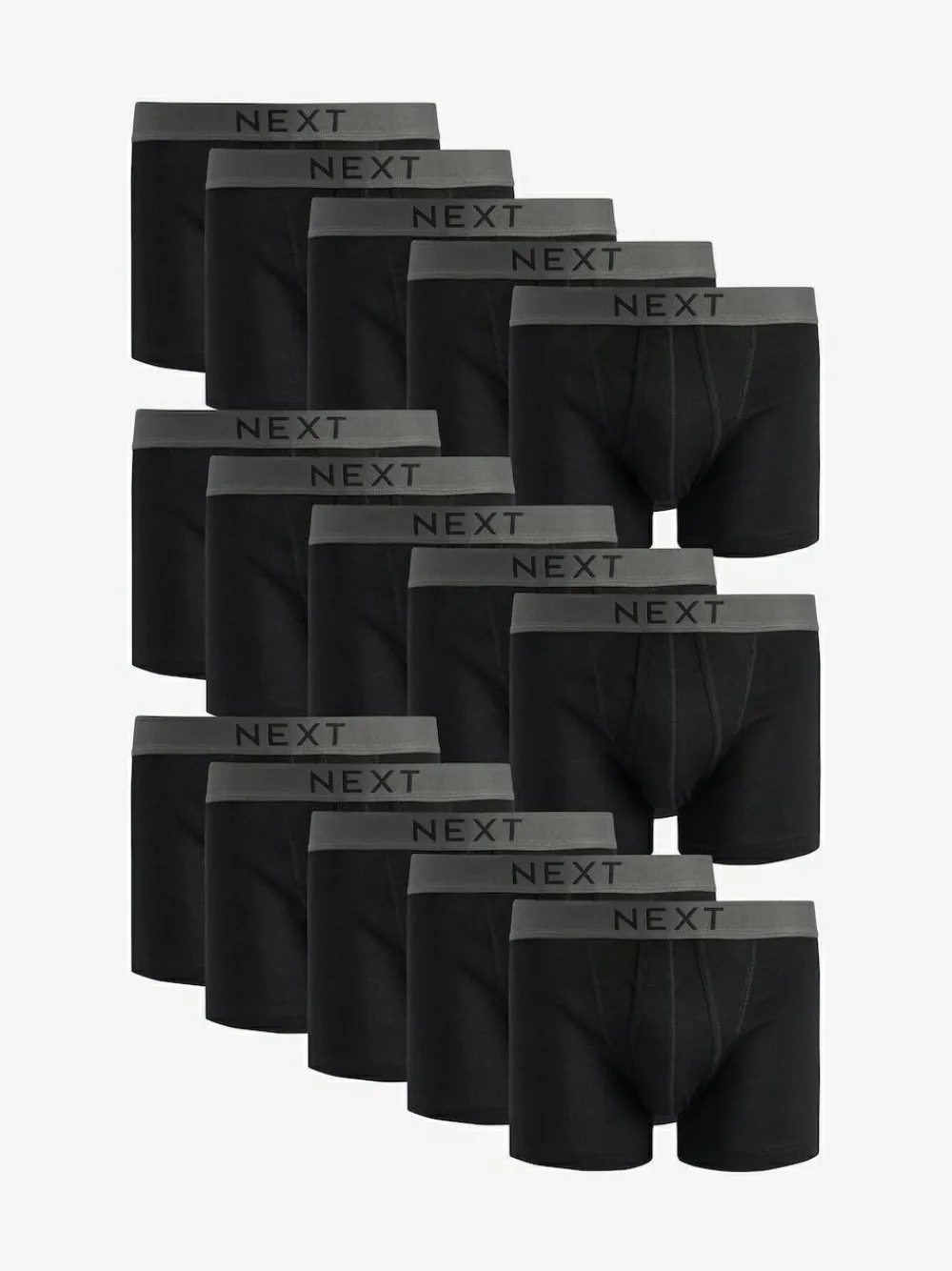 Next Black 15 Pack A-Front Pure 100% Cotton Boxers^ Underwear|Underwear