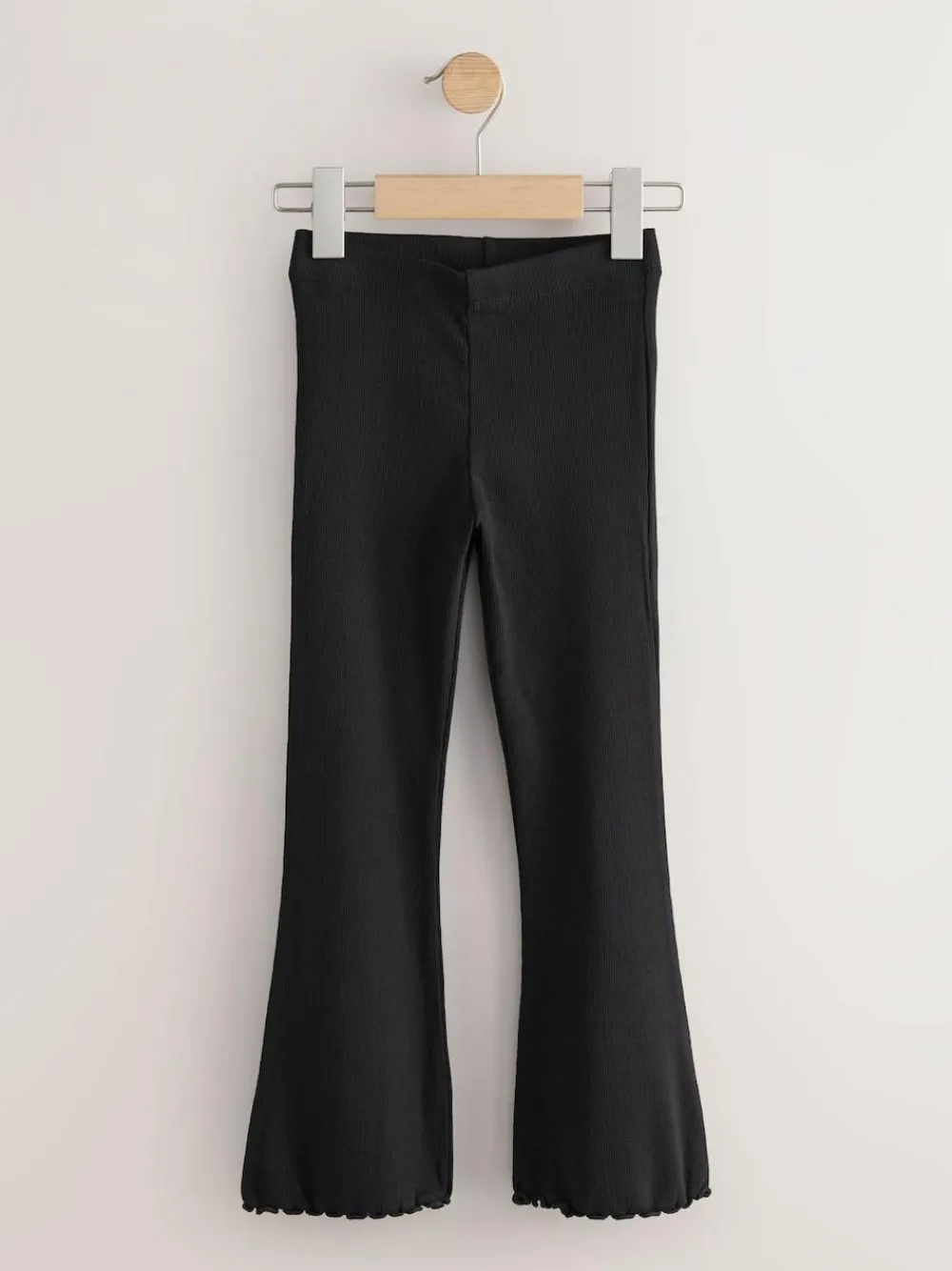 New Next 2 Pack Rib Flare Leggings (3-16yrs) Black