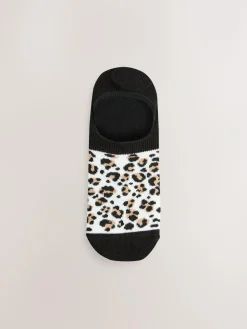 Next Black Animal Invisible Trainer Socks 5 Pack^Women Socks & Tights