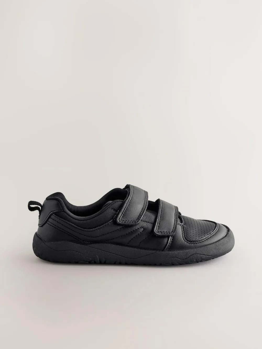 Next Black Barefoot Leather 2 Strap Touch Fastening School Shoes^BOY School Shoes|Boys Shoes