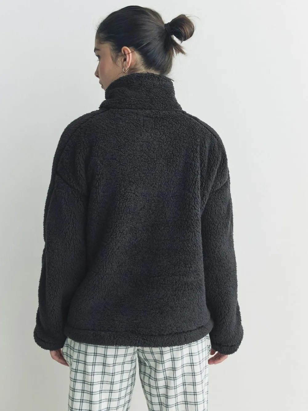 Discount Next Black Borg Half Zip Fleece