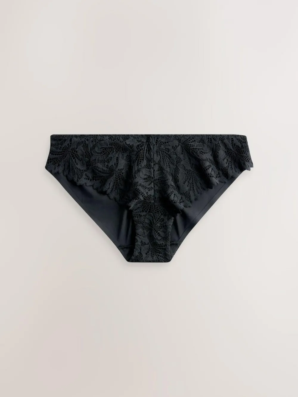 New Next Brazilian Lace Front NVPL Knickers 3 Pack Black