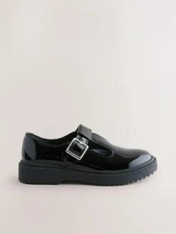 Best Next Black Chunky T-Bar School Shoes