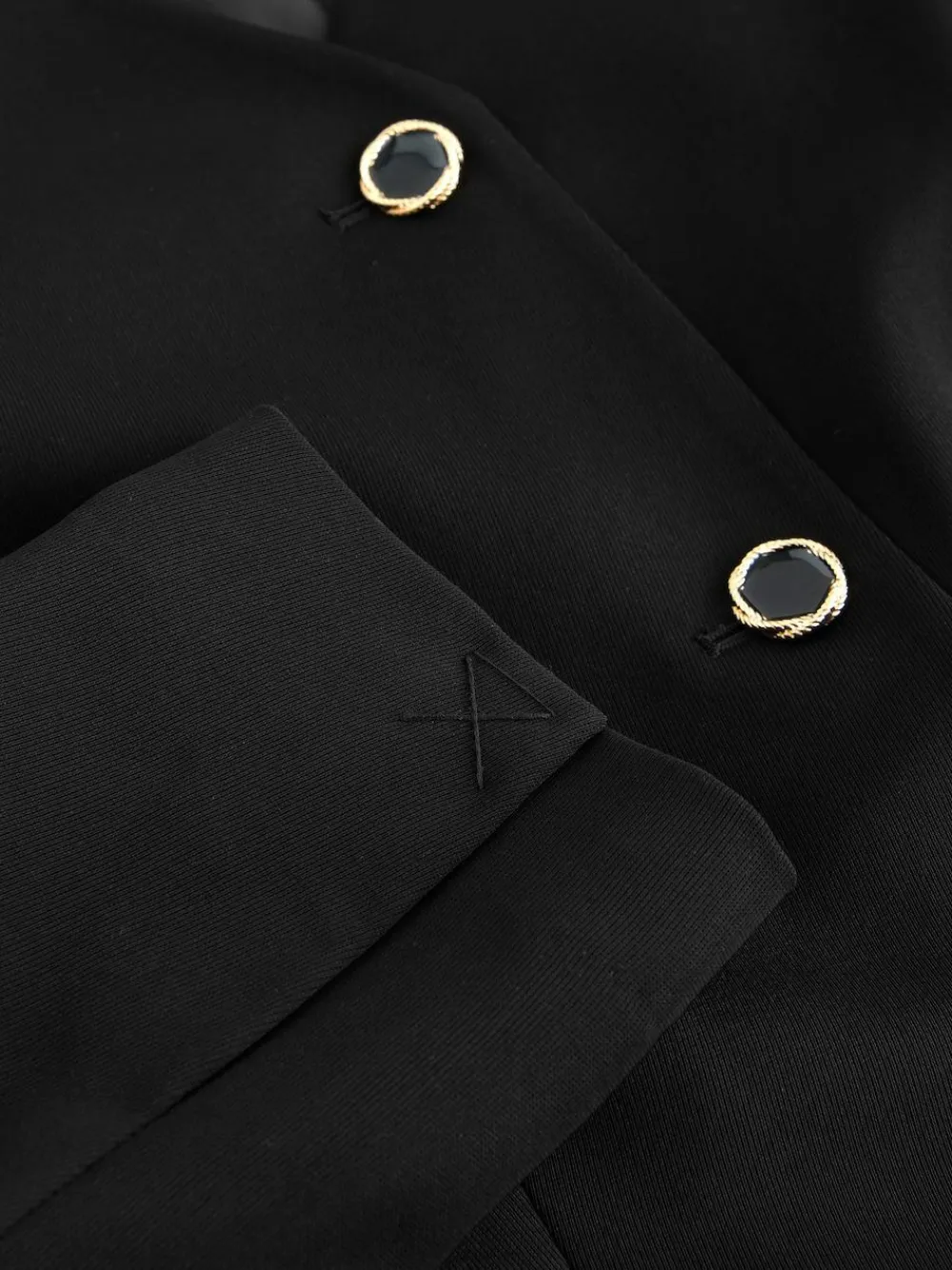 Hot Next Black Collarless V-Neck Blazer