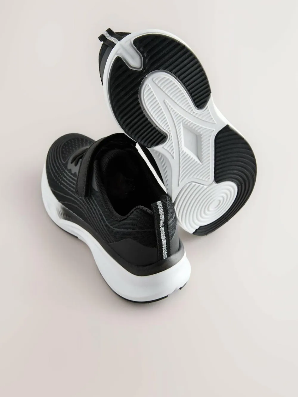 New Next Elastic Lace-Up Trainers Black