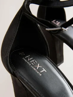 Next Extra Wide Fit Block Heel Sandals^Women Heels