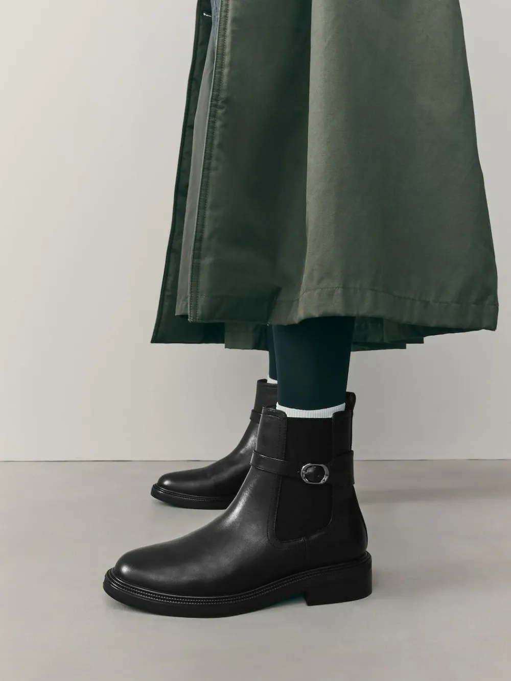 Next Black Extra Wide Fit Buckled Chelsea Boots^Women Boots & Wellies|Boots
