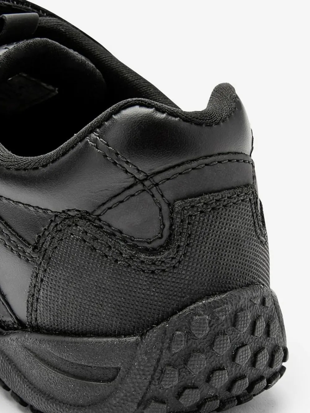 Next Black Extra Wide Fit (H) Leather Touch Fastening School Shoes^BOY School Shoes|Boys Shoes