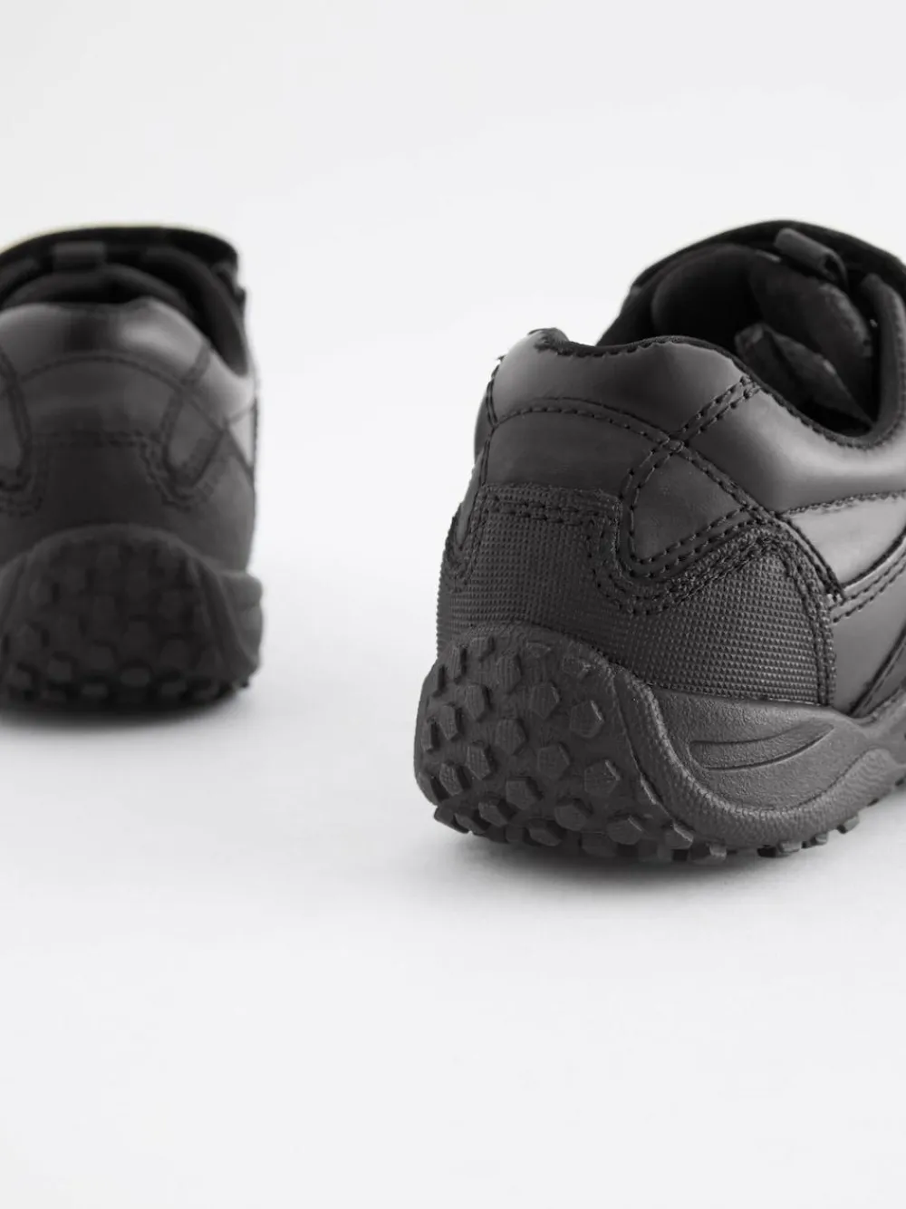 Next Black Extra Wide Fit (H) Leather Touch Fastening School Shoes^BOY School Shoes|Boys Shoes