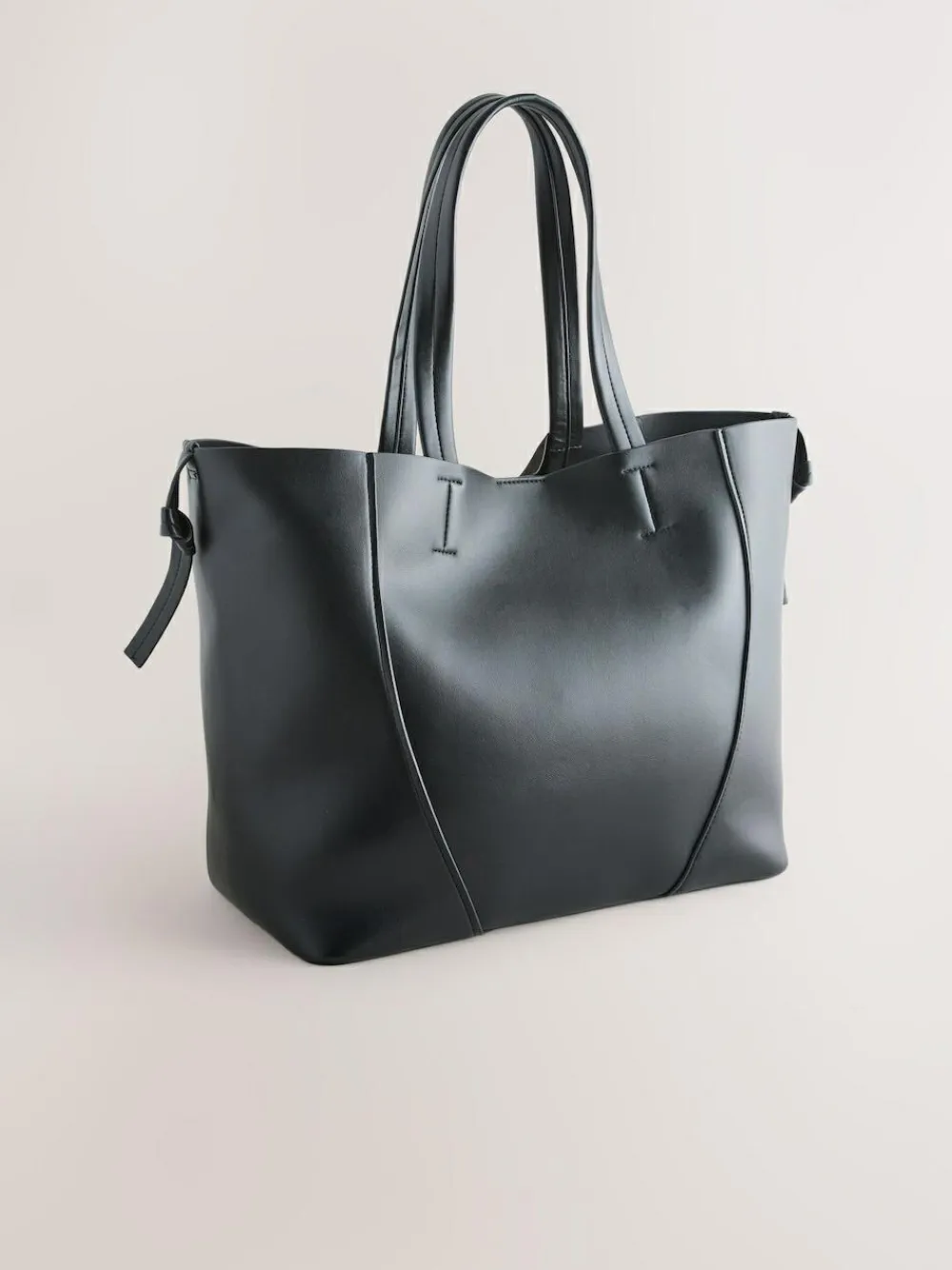 Next Black Faux Suede Mix Charm Shoulder Bag^Women Bags