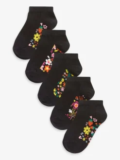 Next 5 Pack Cotton Rich Footbed Trainer Socks^ Tights|Socks & Tights