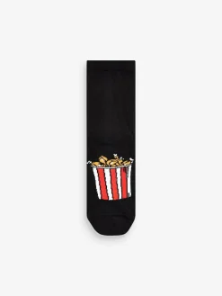 Discount Next Black Food Cotton Rich Socks 7 Pack