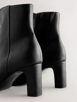 Next Forever Comfort® Block Heeled Ankle Boots^Women Wide Fit & Extra Wide Fit|Boots & Wellies