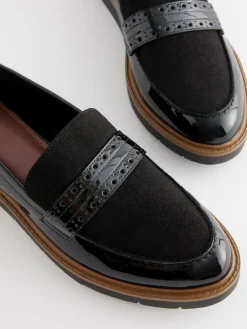 Next Forever Comfort® Brogue Loafers^Women Wide Fit & Extra Wide Fit|Flats