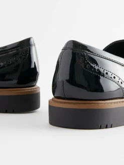Next Forever Comfort® Brogue Loafers^Women Wide Fit & Extra Wide Fit|Flats