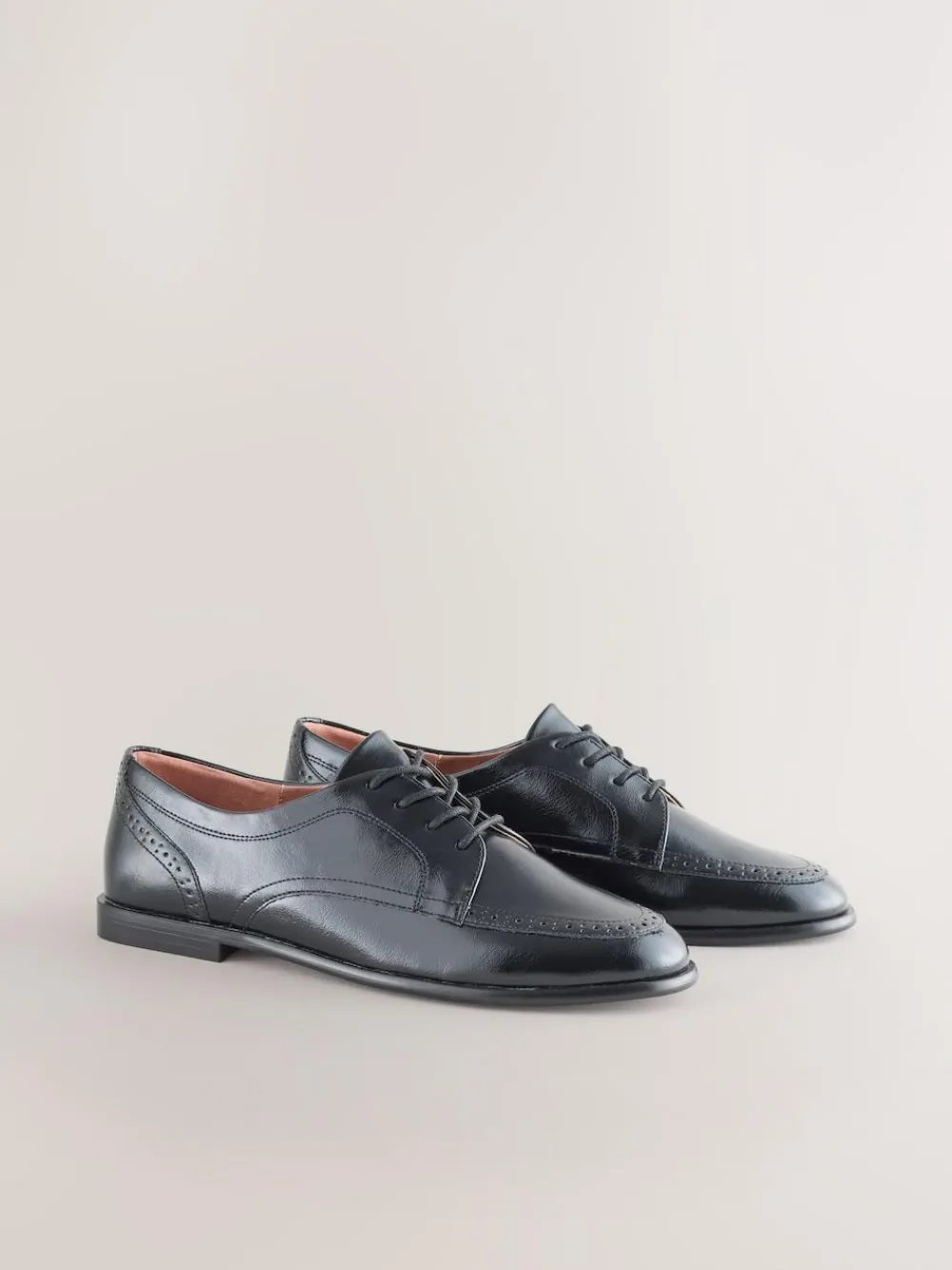 Next Black Forever Comfort® Formal Round Toe Lace Up Shoes^Women Flats