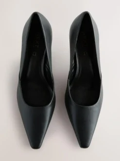 Discount Next Forever Comfort® Leather Pointed Toe Heeled Court Shoes Black
