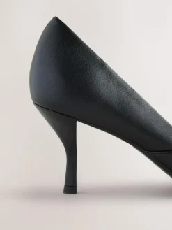 Discount Next Forever Comfort® Leather Pointed Toe Heeled Court Shoes Black