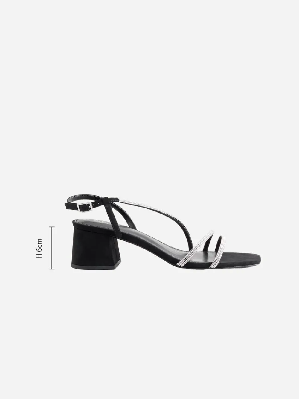 Discount Next Forever Comfort Square Toe Jewelled Strappy Block Heeled Sandals Black