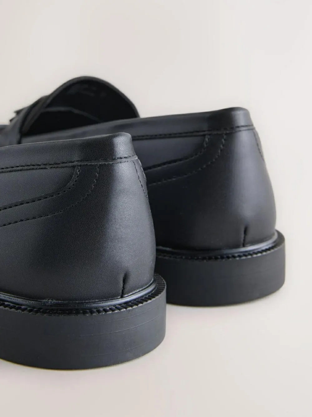 Next Black Forever Comfort Tassel Round Toe Loafers^Women Flats