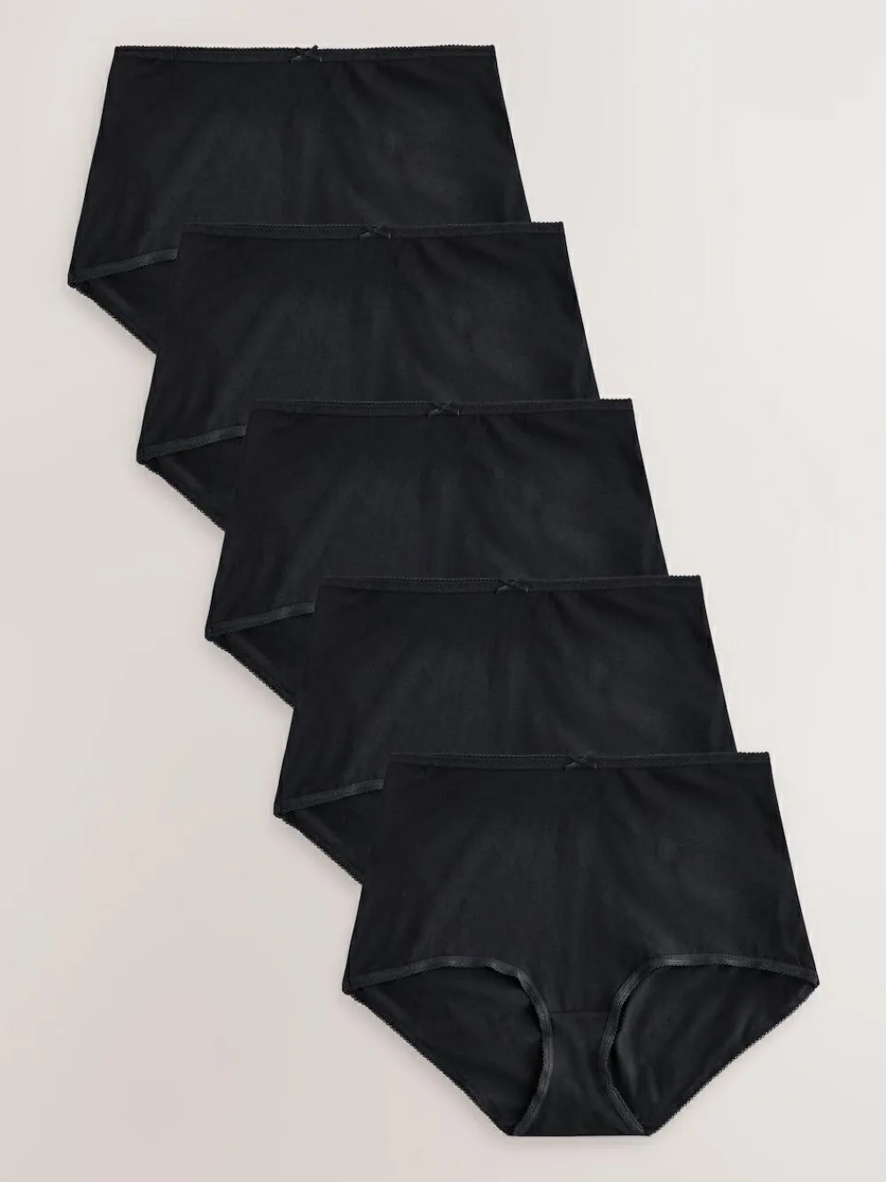 Next Black Full Brief Cotton Rich Knickers 5 Pack^Women Panties|All Lingerie