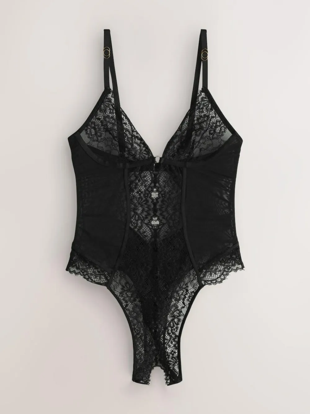 Best Next Glamour Crotchless Bodysuit Black