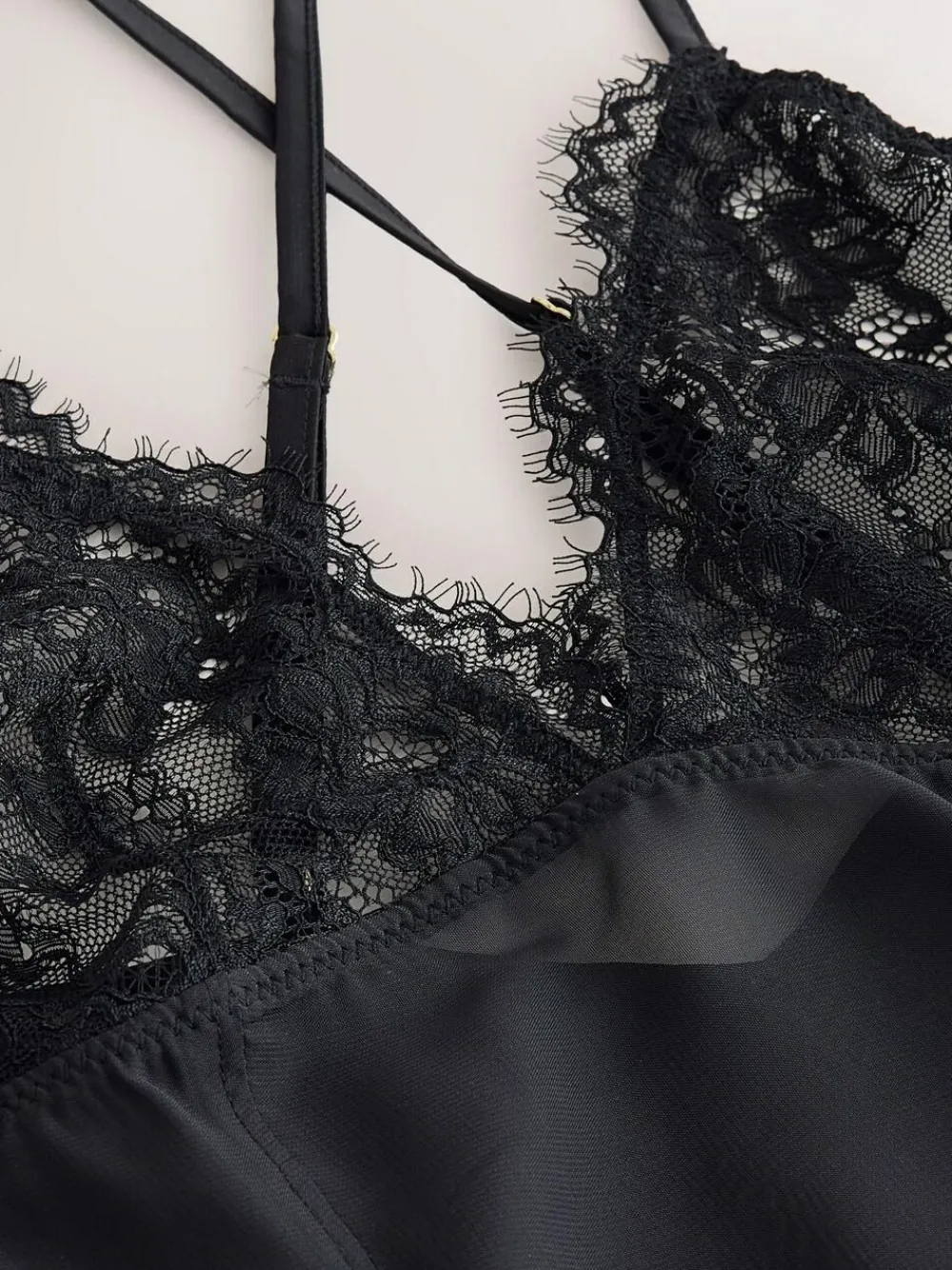 Clearance Next Black Glamour Lace Slip Dress