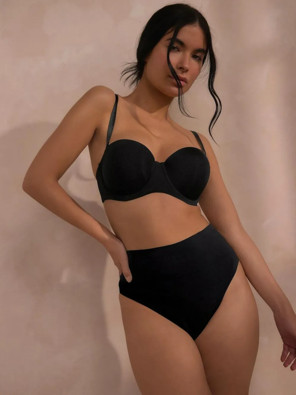 Next High Waist Brief Shaping Tummy Control Premium Cotton Blend Knickers^Women Shapewear