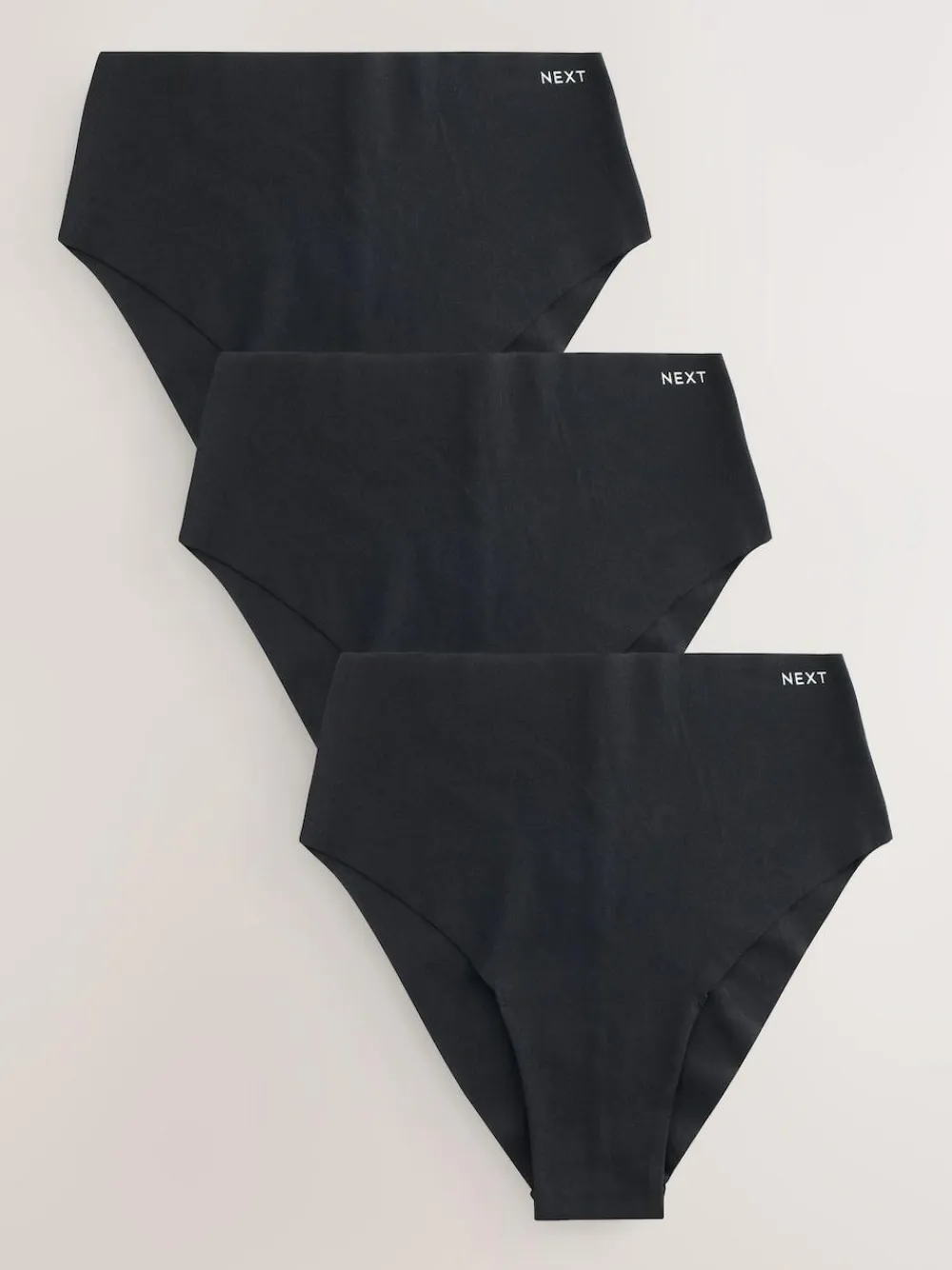 Next High Waist High Leg Cotton Rich No VPL Knickers 3 Pack^Women All Lingerie|Panties