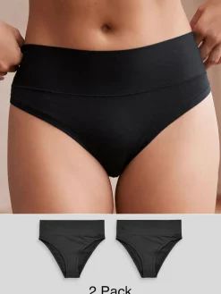Next High Waist High Leg Ultimate Comfort Knickers 2 Pack^Women Panties