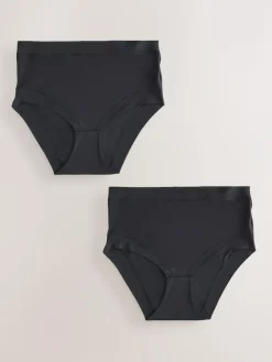 Hot Next High Waist Ultimate Comfort Knickers 2 Pack Black