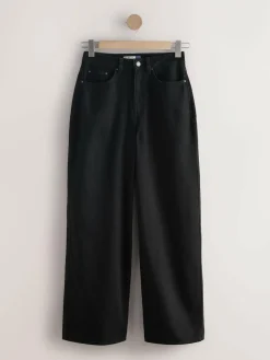 Next Black Hourglass High Rise Palazzo Wide Leg Jeans^Women Jeans|Jeans