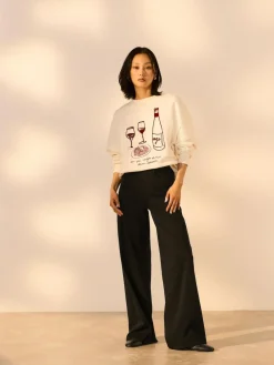 Next Jersey Denim Wide Leg Trousers^Women Jeans|Jeans