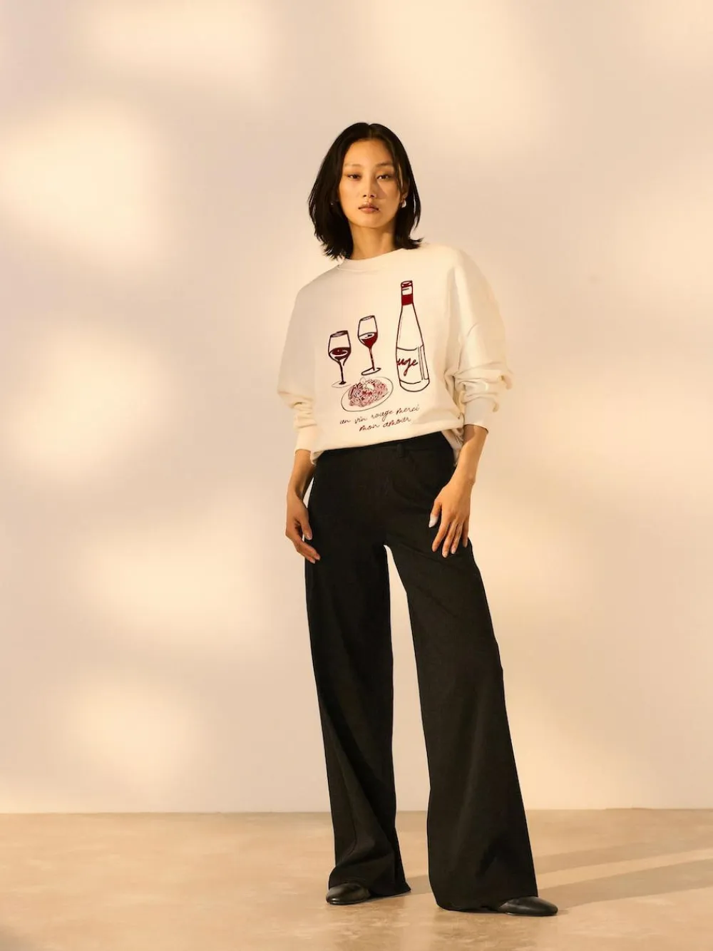 Next Jersey Denim Wide Leg Trousers^Women Jeans|Jeans