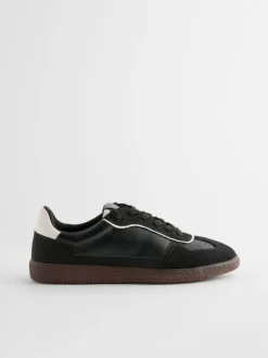 Next Black Lace-Up Trainers^Women Wide Fit & Extra Wide Fit|Sneakers