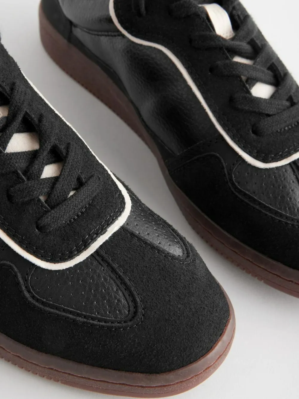 Next Black Lace-Up Trainers^Women Wide Fit & Extra Wide Fit|Sneakers
