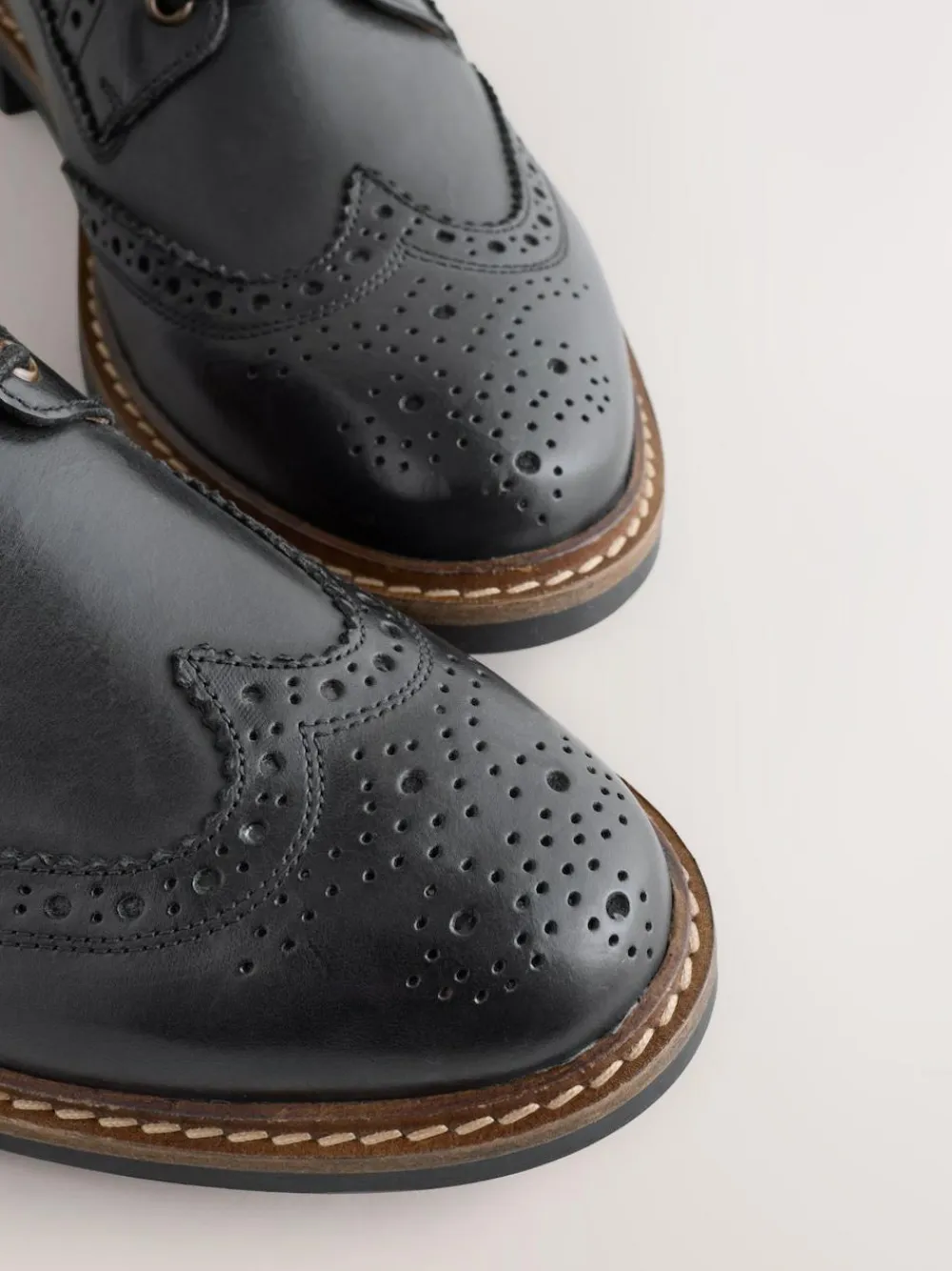 Discount Next Leather Brogue Boots Black