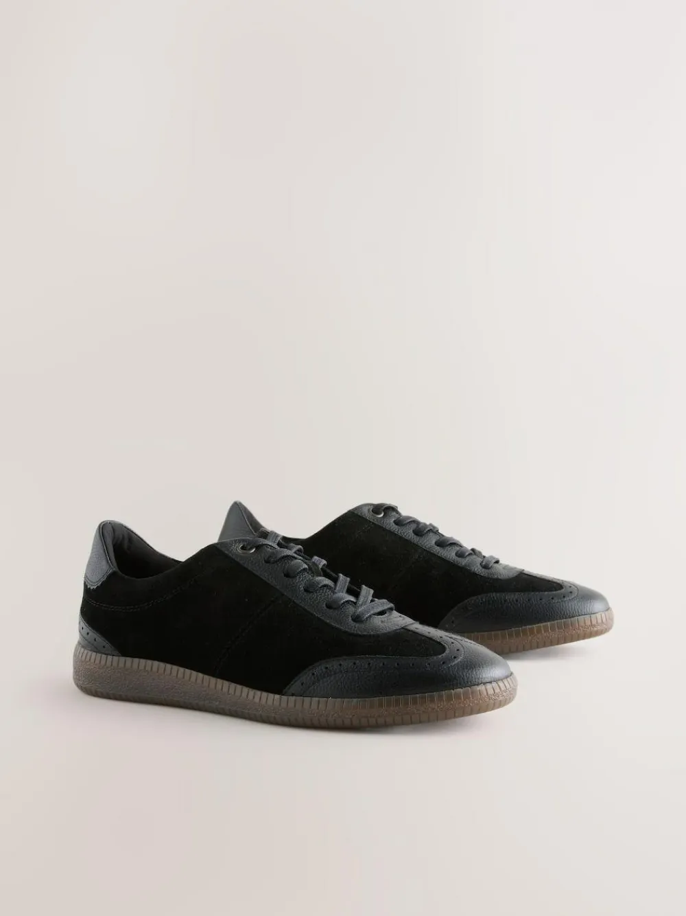 Discount Next Black Leather Brogue Lace Up Trainers