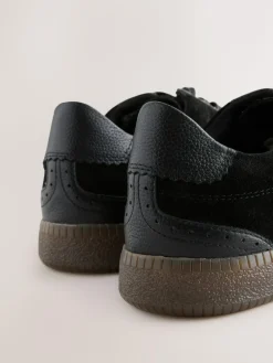 Discount Next Black Leather Brogue Lace Up Trainers