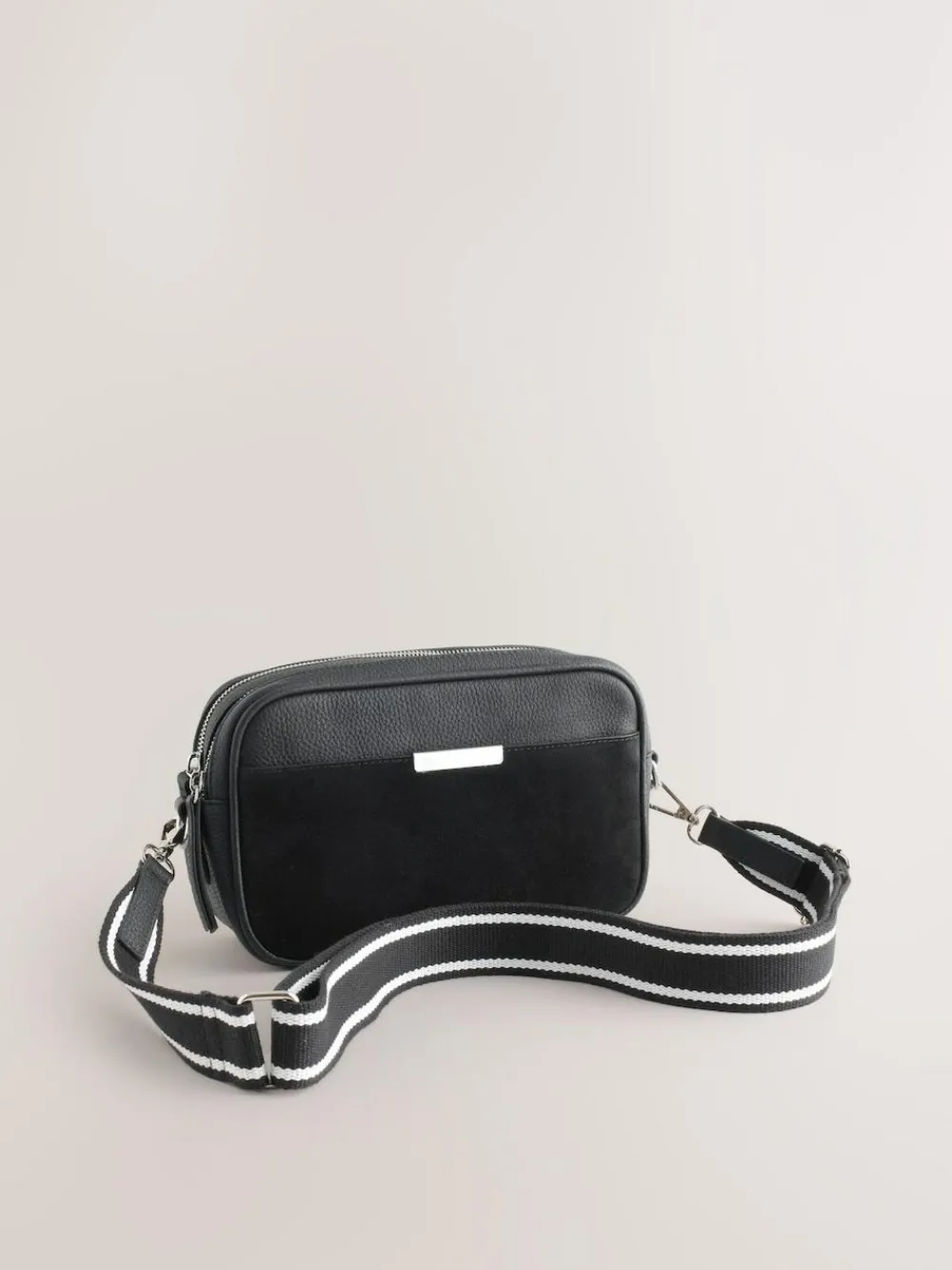 Next Black Leather Camera Bag