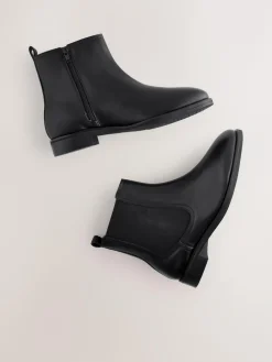 Sale Next Extra Wide Fit Forever Comfort® Chelsea Ankle Boots Black Leather